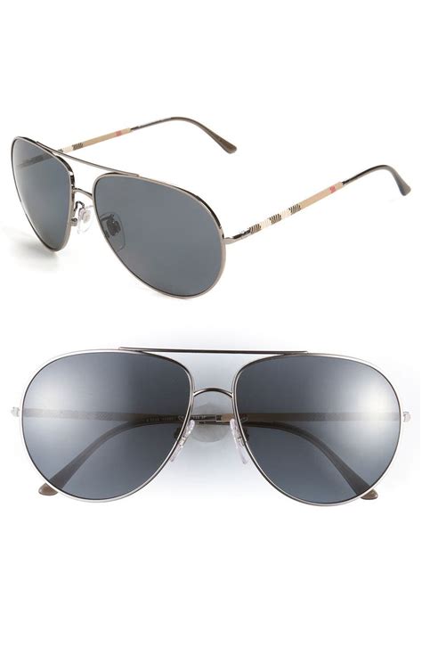 56mm polarized aviator sunglasses burberry